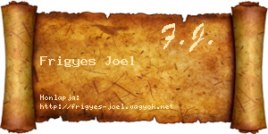 Frigyes Joel névjegykártya